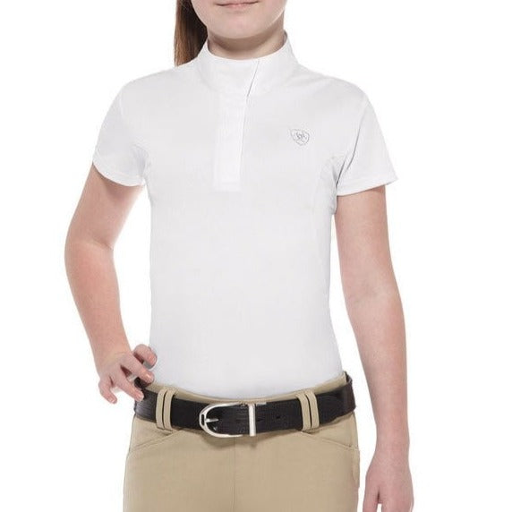 The Ariat Girls Aptos Show Top in White#White