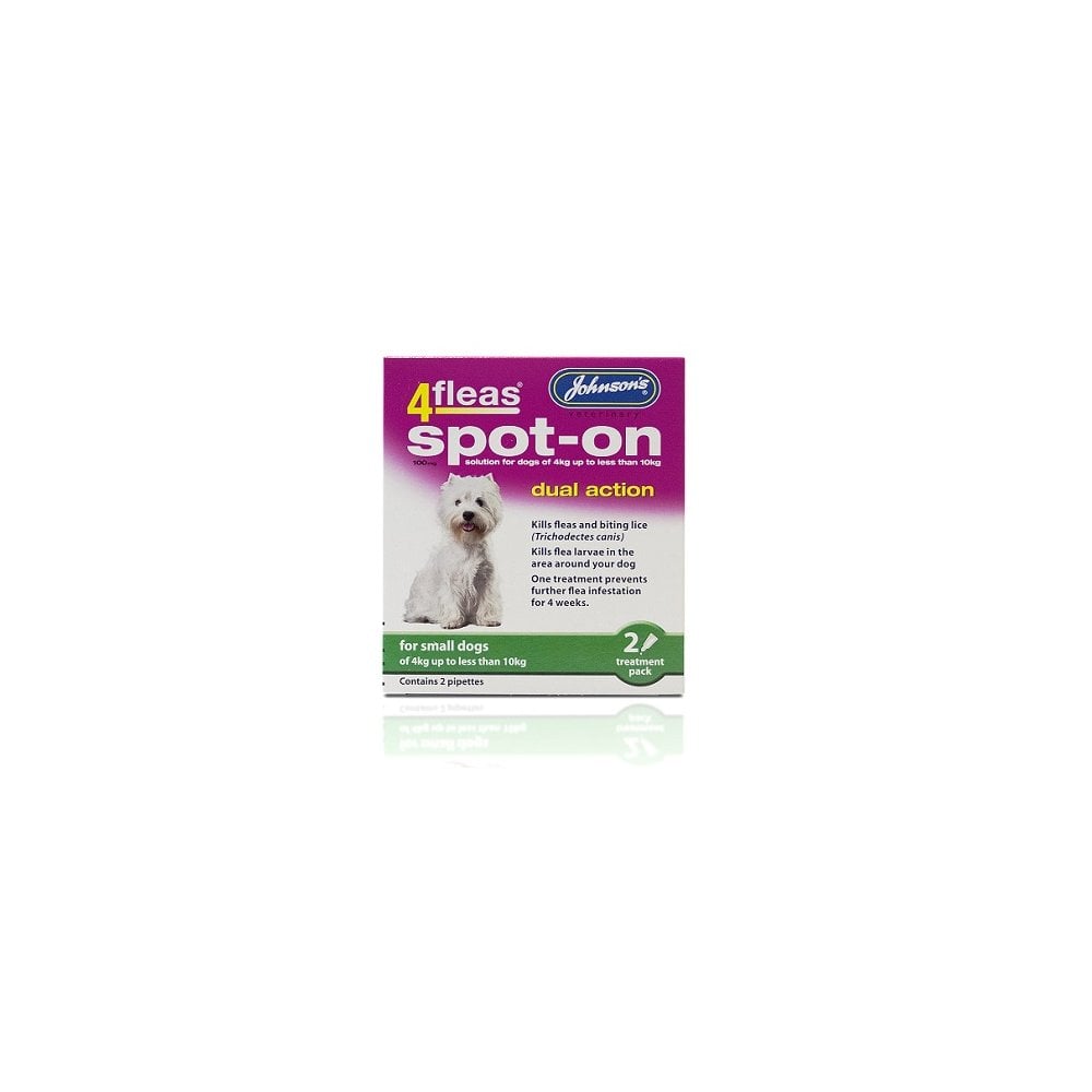 Johnsons Veterinary Pets 4Fleas Spot-On Dog Small 2 Pips