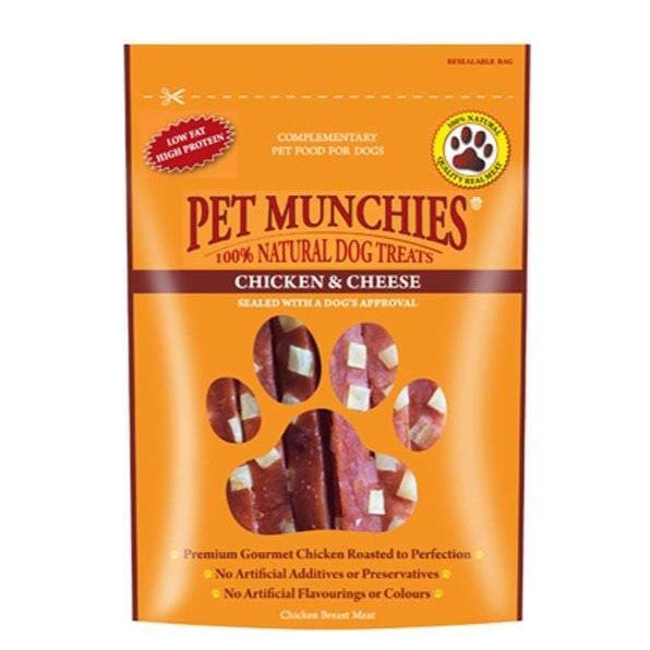 Pet Munchies Chicken & Cheese Dog Treats 100g