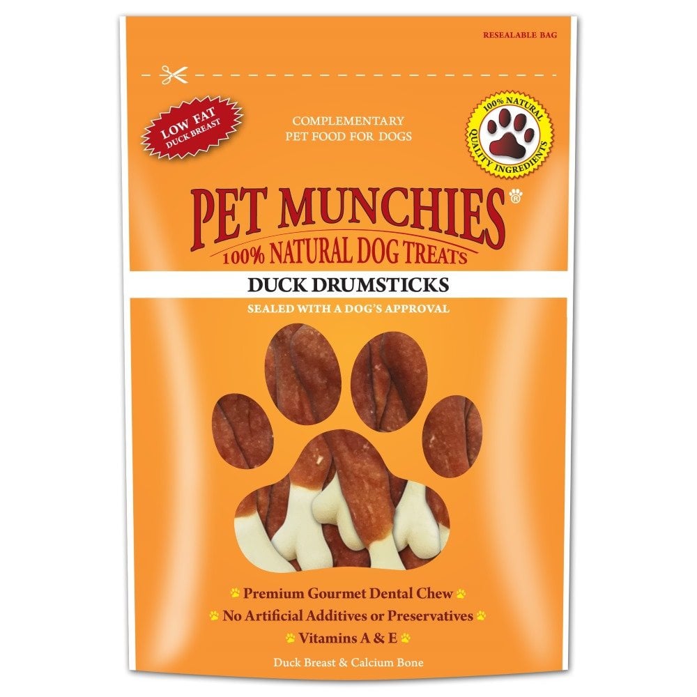 Pet Munchies Duck Drumsticks Dog Treats 100g