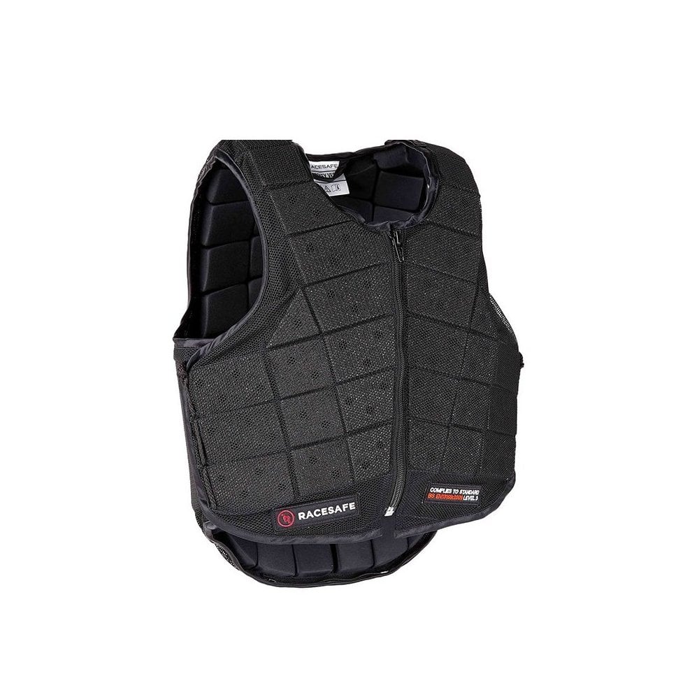 The Racesafe ProRace Jockey Vest Flat Level 3 in Blac#Blac