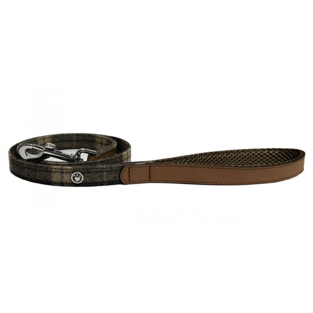 The Rosewood Lux Leather & Tweed Lead in Brown#Brown