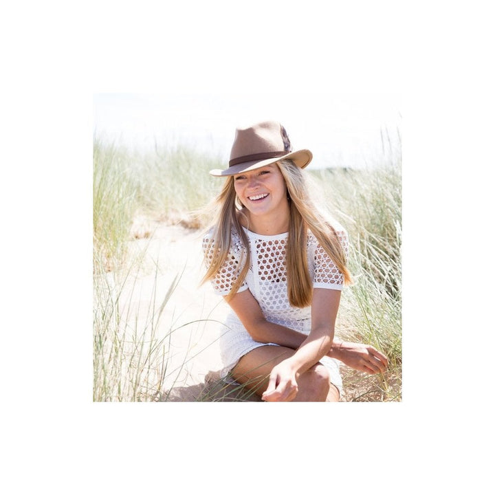 Hicks & Brown Suffolk Fedora with Gamebird Feathers