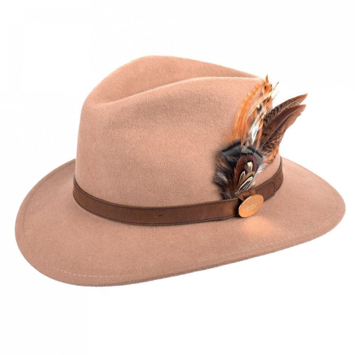 Hicks & Brown Suffolk Fedora with Gamebird Feathers