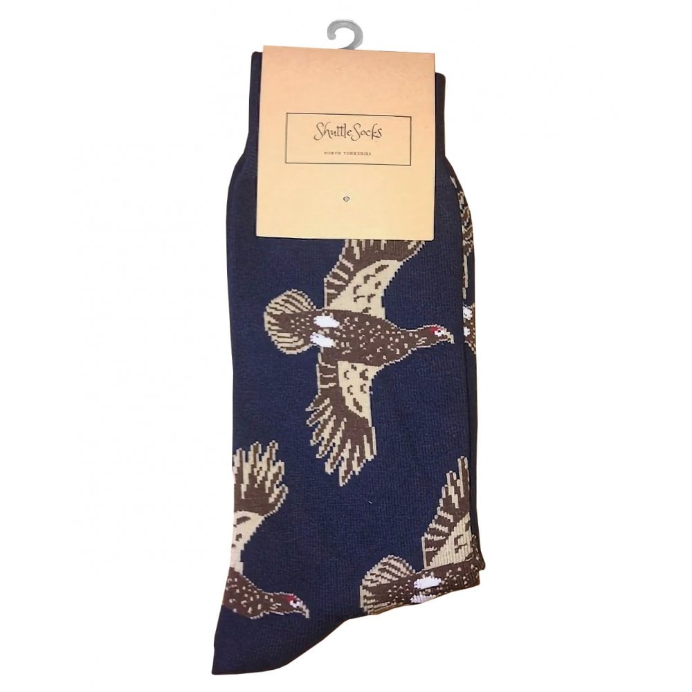 The Shuttle Socks Mens Flying Grouse Socks in Navy#Navy