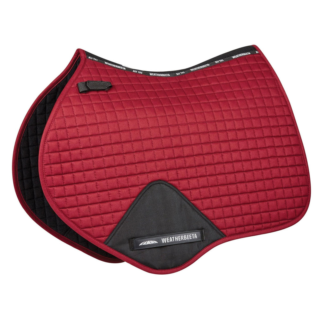 The Weatherbeeta Prime Jump Saddle Pad in Burgundy#Burgundy