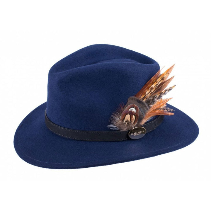 Hicks & Brown Suffolk Fedora with Gamebird Feathers