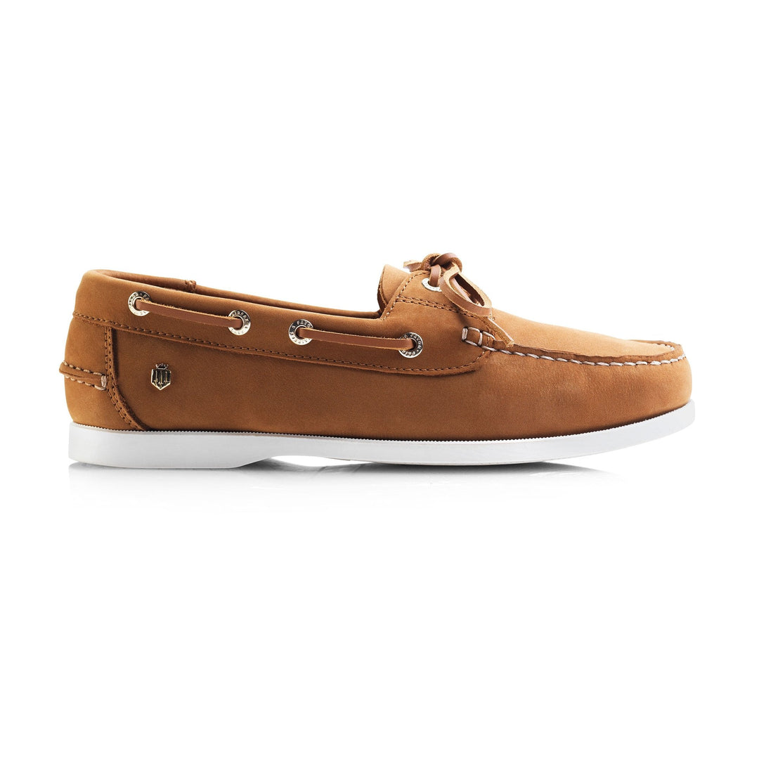 The Fairfax & Favor Ladies Salcombe Deck Shoes in Tan#Tan