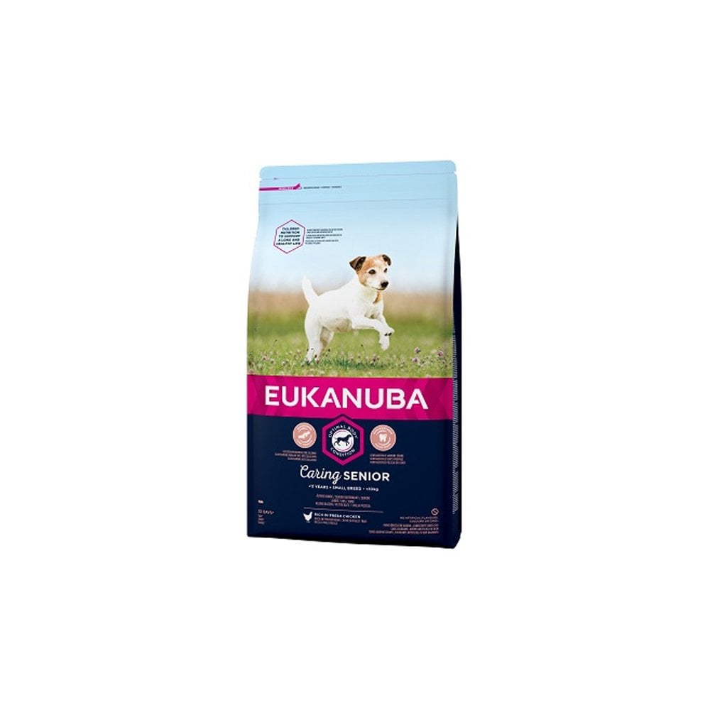 Eukanuba Caring Senior Small Breed Dog Food with Chicken 12kg
