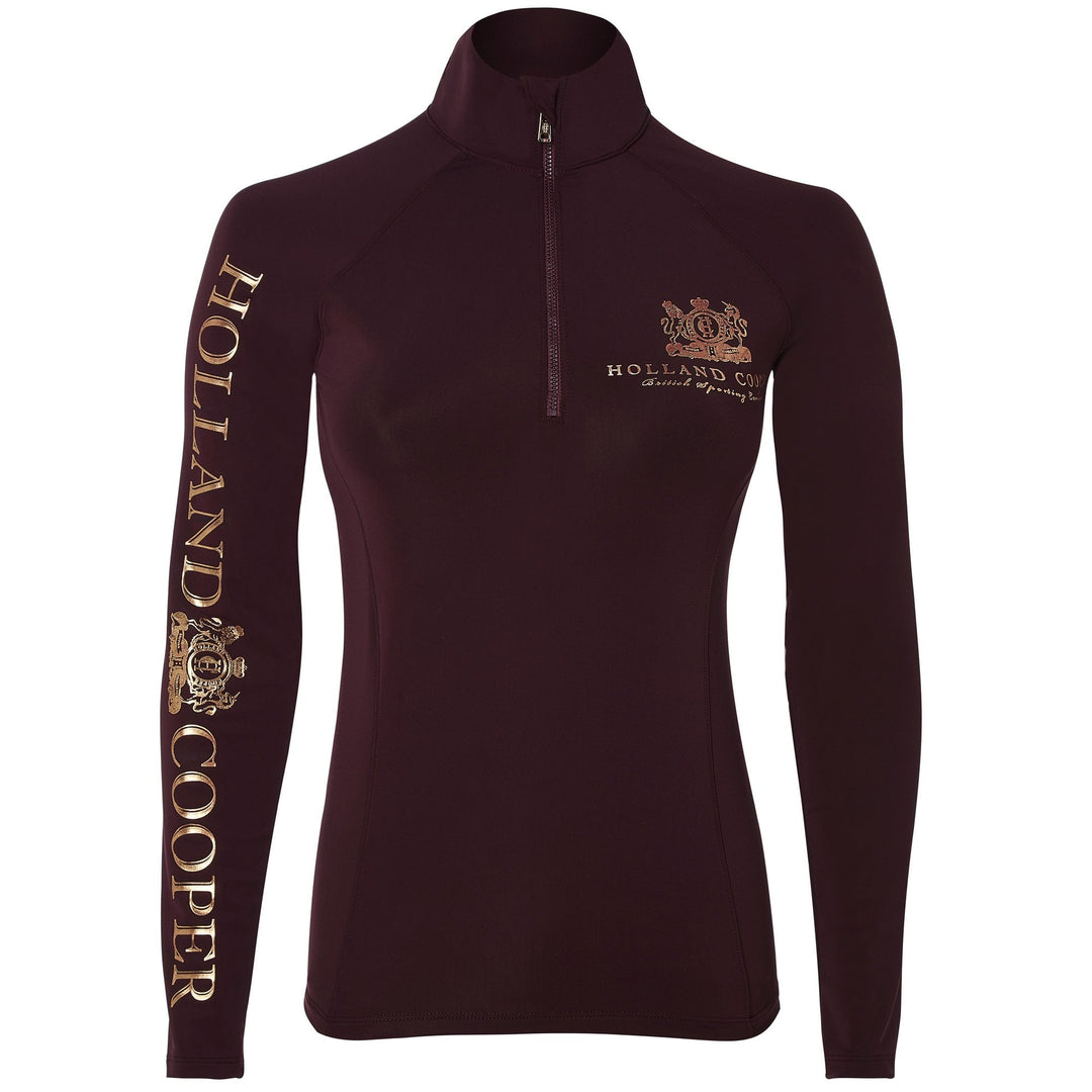 Holland Cooper Ladies Equi Base Layer#Burgundy