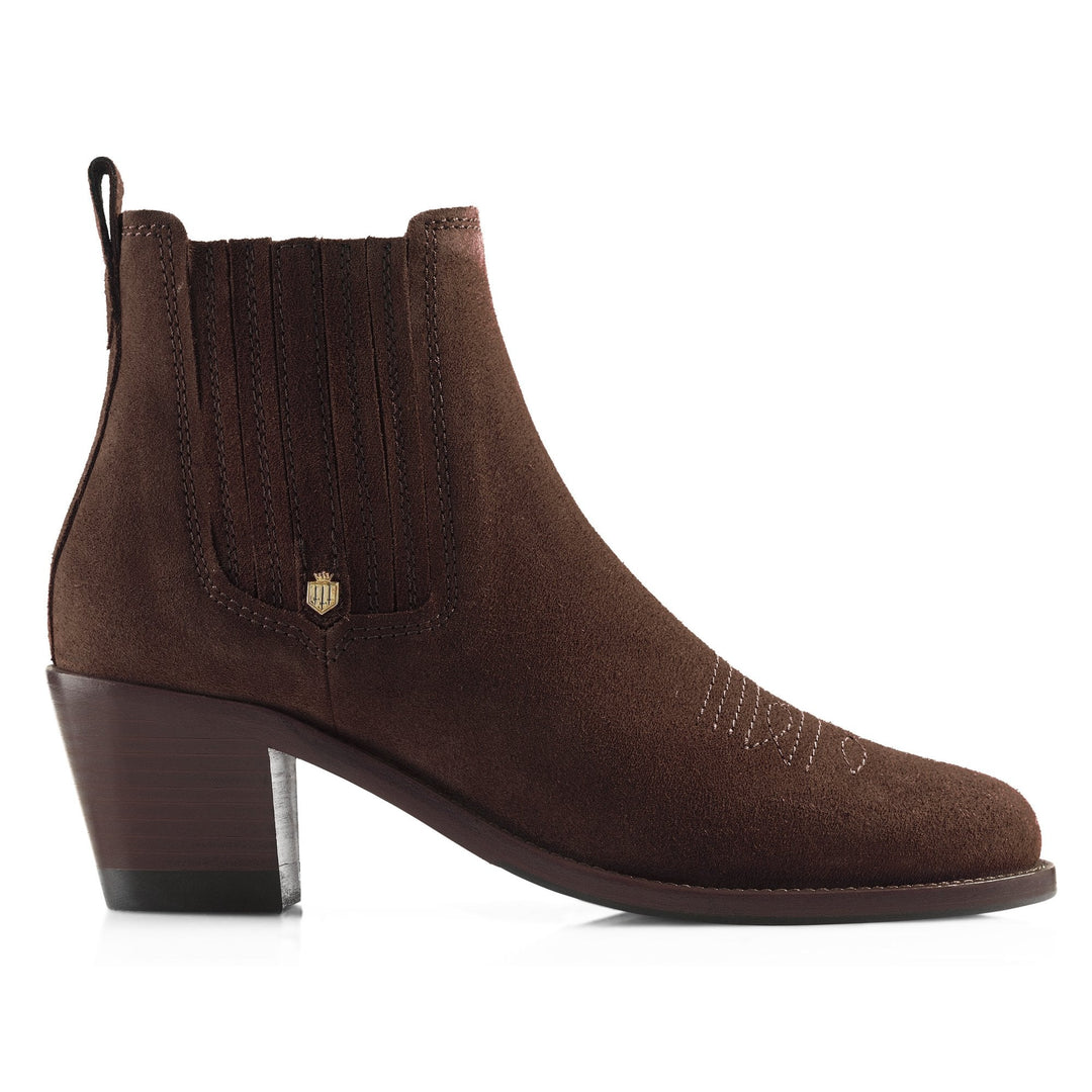 The Fairfax & Favor Ladies Rockingham Suede Ankle Boot in Chocolate#Chocolate