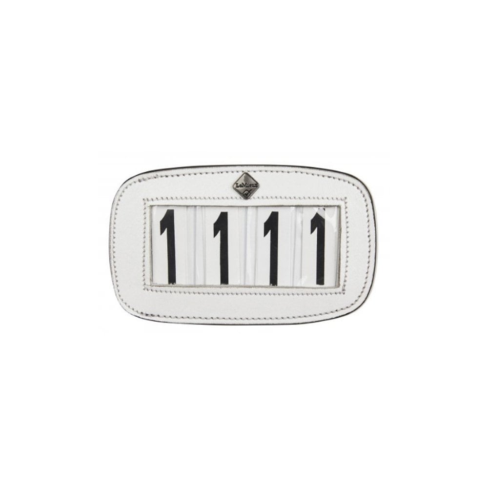 The LeMieux Saddle Pad Number Holder 4 Space in White#White
