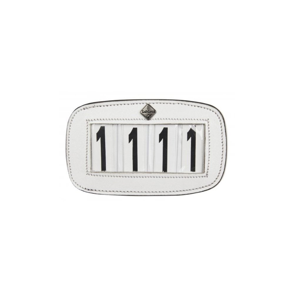 The LeMieux Saddle Pad Number Holder 4 Space in White#White