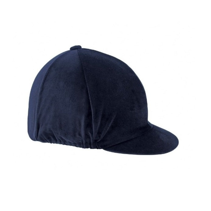 The Shires Velvet Skull Cap Riding Hat Cover in Navy#Navy