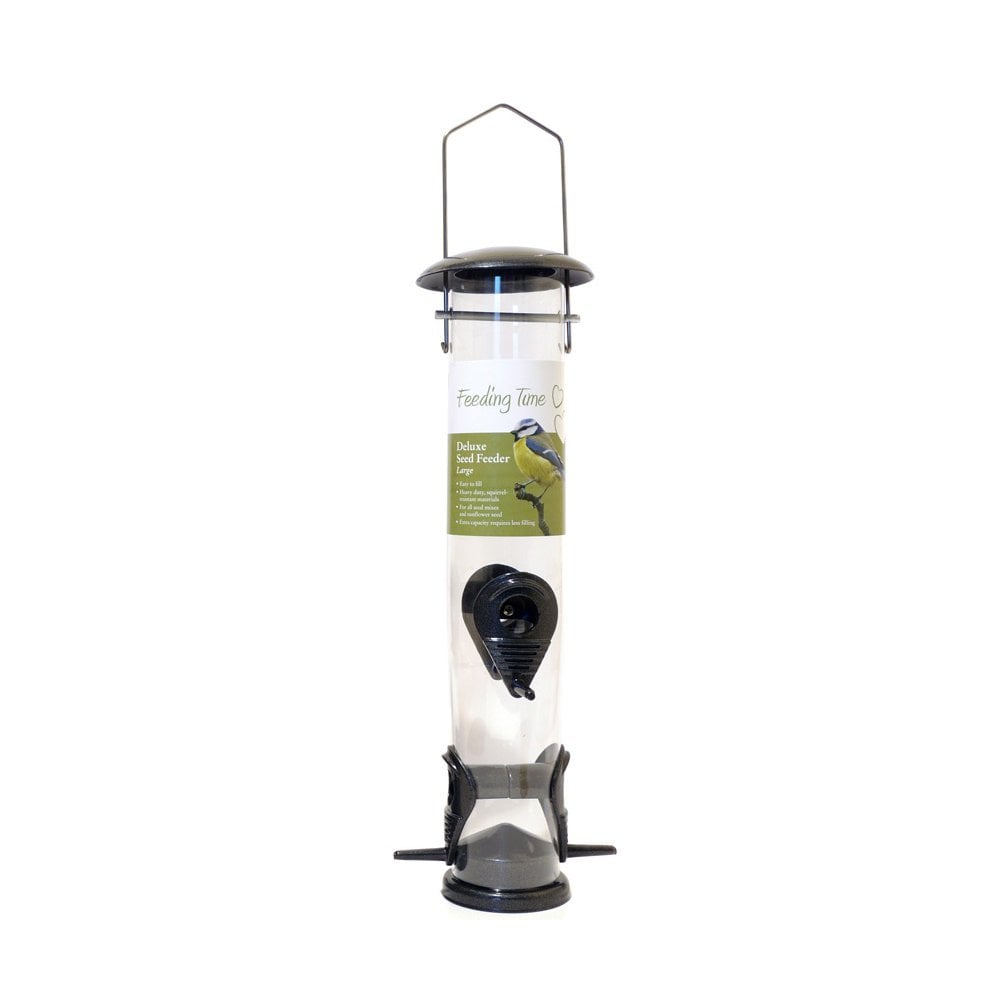 The Deluxe Seed Feeder Bird Feeder in Grey#Grey