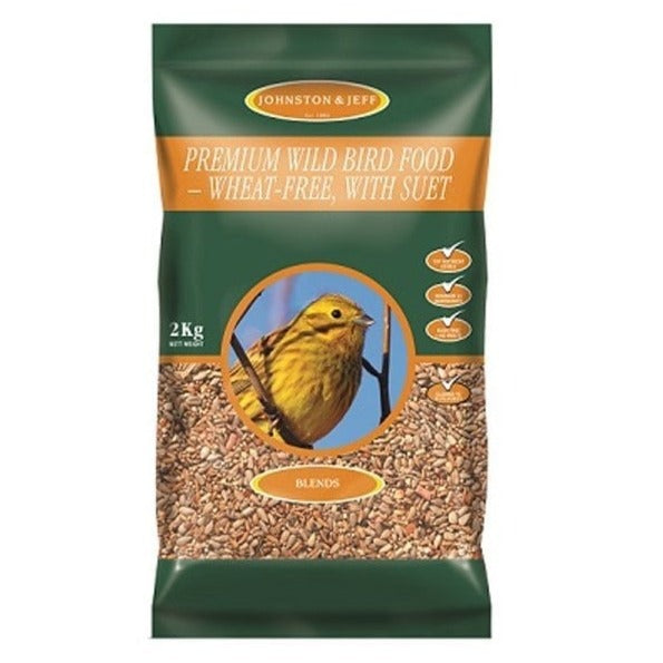 Johnston & Jeff Premium Wild Bird Mix with Suet 2kg