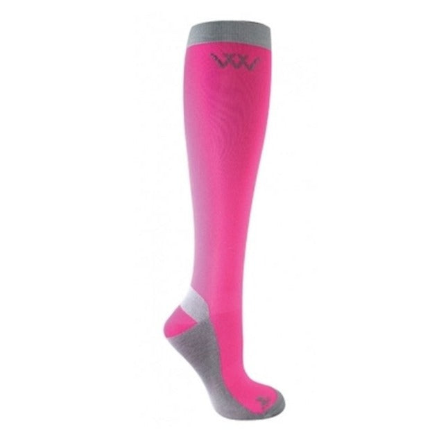 Woof Wear Competition Riding Sock in Pink#Pink
