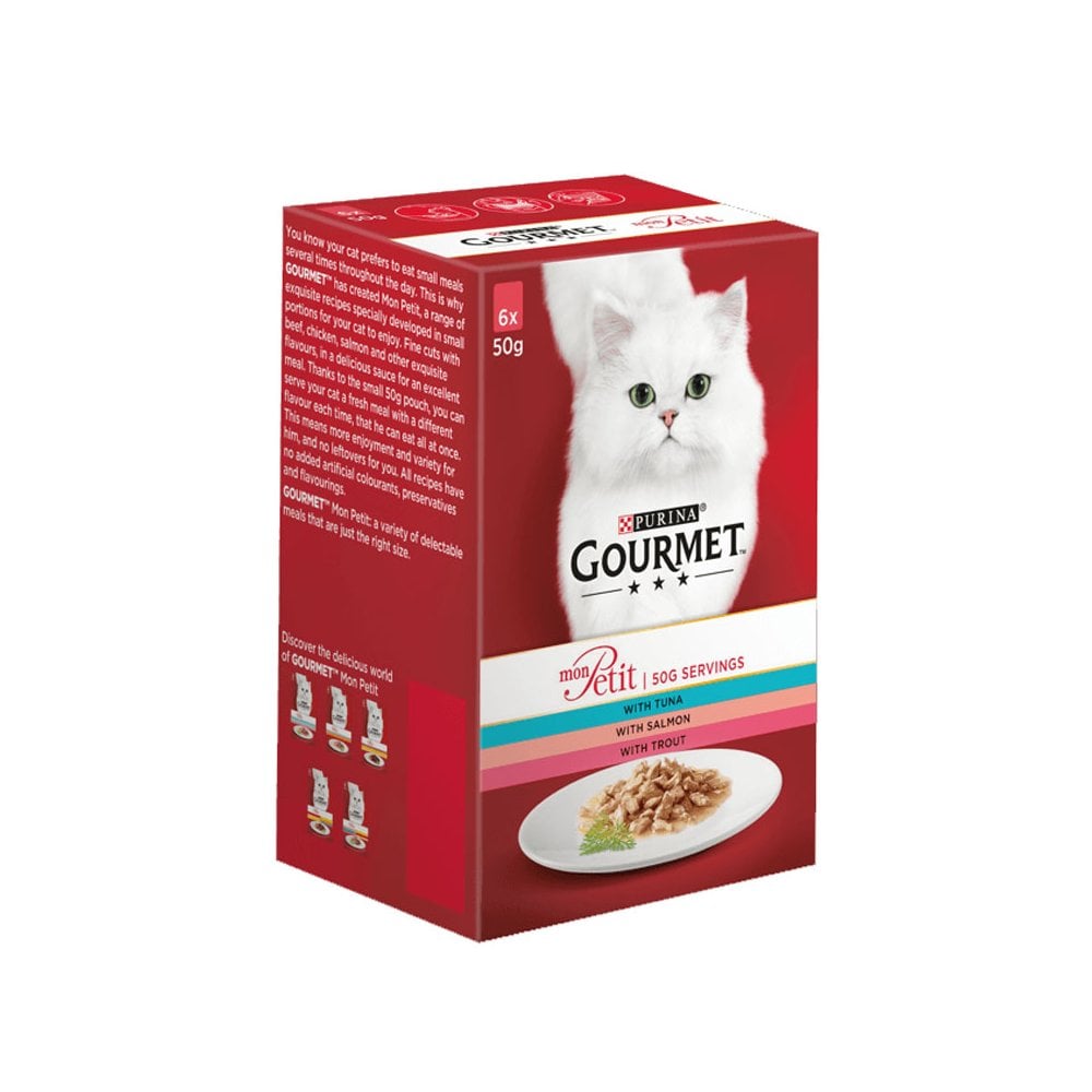 Gourmet Mon Petit Fish Selection Cat Food (6x50g Pouches) 6 x 50g