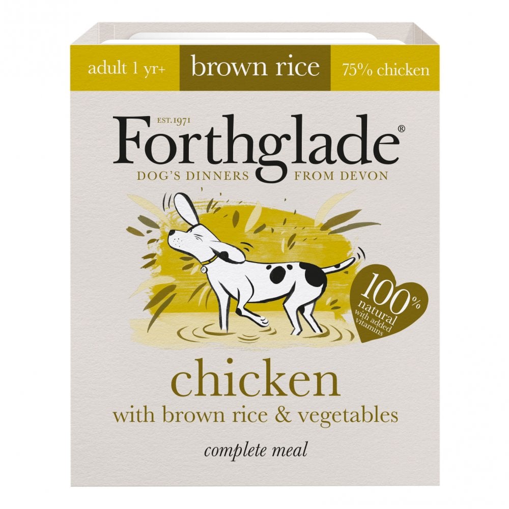 Forthglade Complete Adult Chicken, Brown Rice & Veg Wet Dog Food 395g