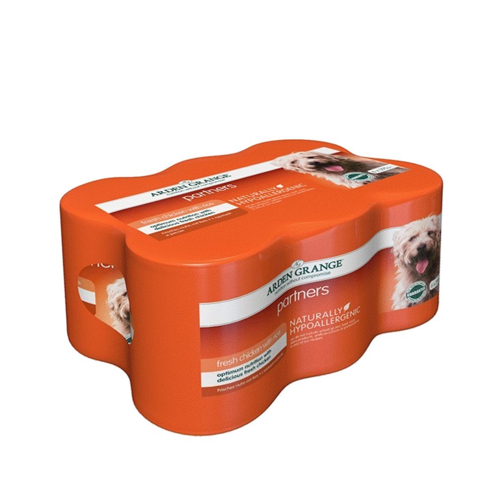 Arden Grange Dog Food with Fresh Chicken & Rice (6x395g Tins) 6 x 395g
