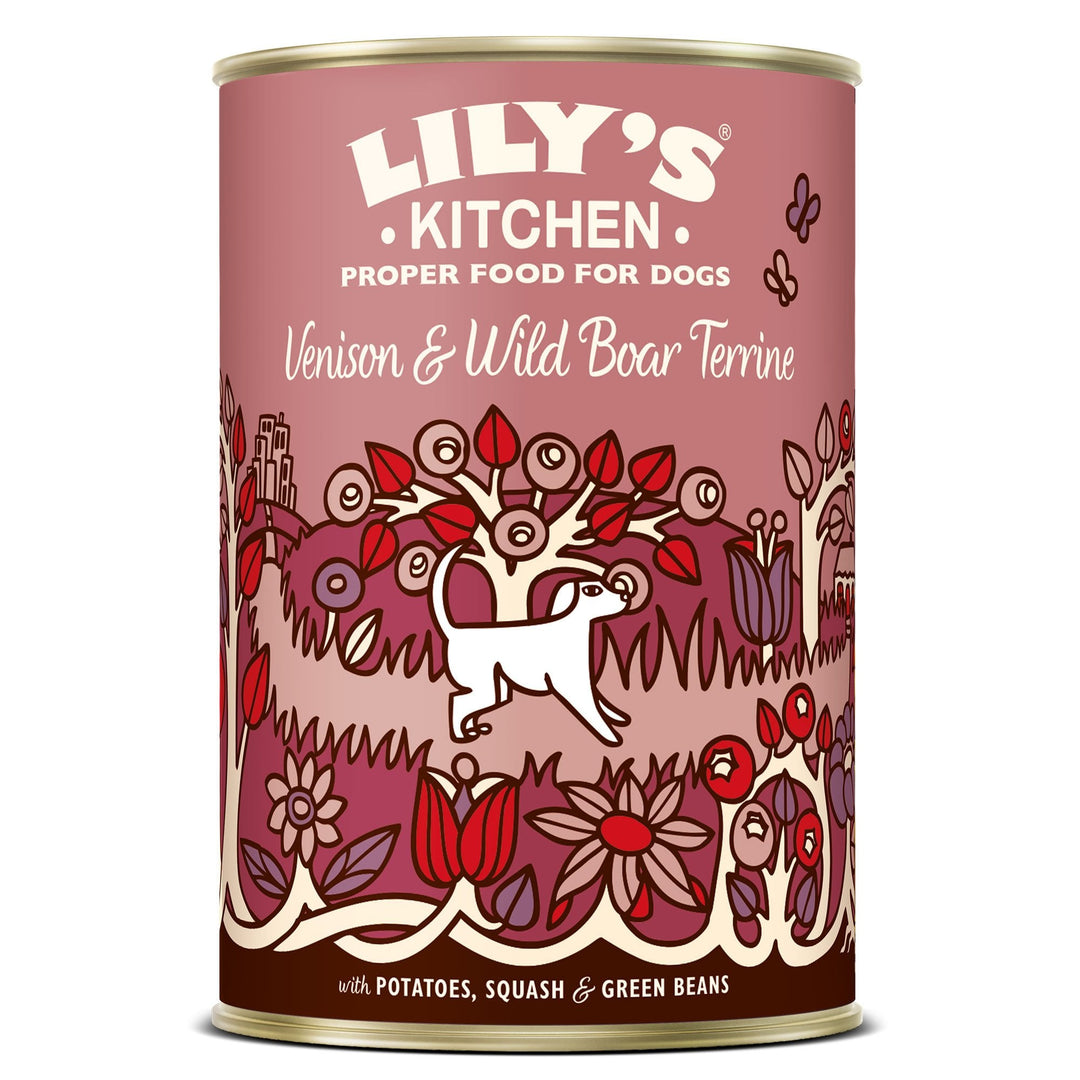 Lily's Kitchen Grain Free Venison & Wild Boar Terrine for Dogs 400g