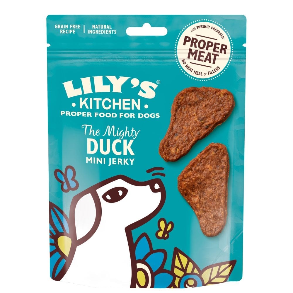 Lily's Kitchen The Mighty Duck Mini Jerky Dog Treats 70g