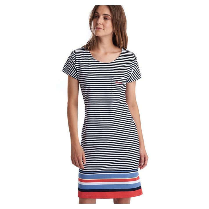 Barbour Ladies Harewood Stripe Dress#Navy