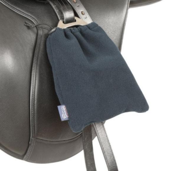 The Shires Fleece Stirrup Covers in Navy#Navy