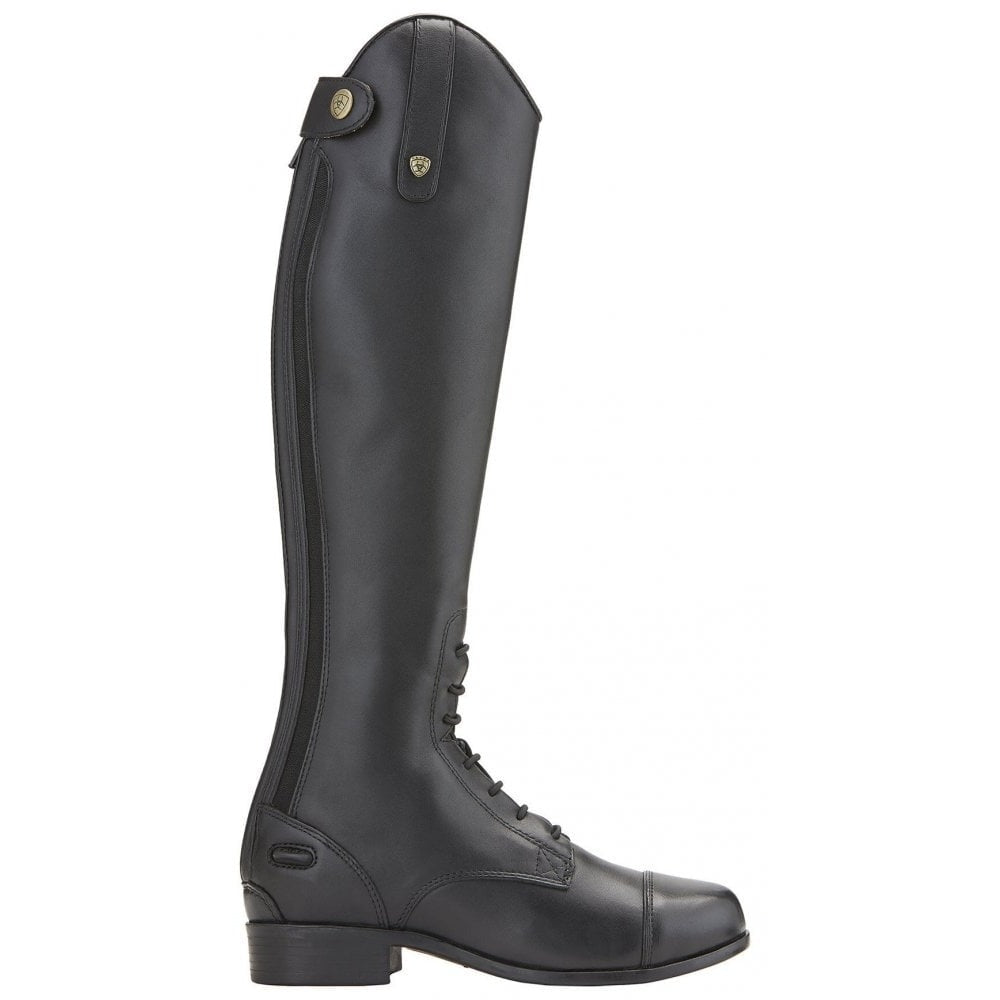 The Ariat Junior Heritage Contour Zip Field Boots in Black#Black