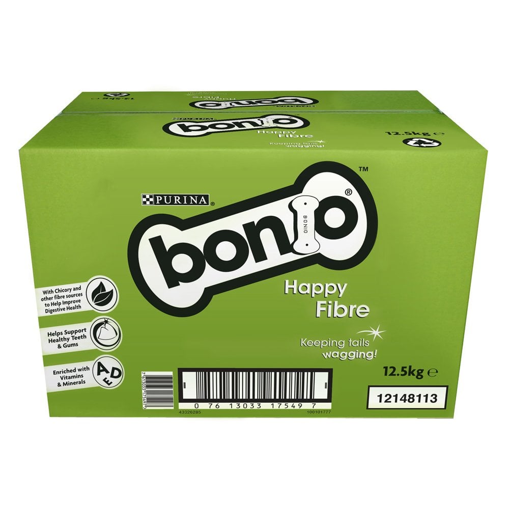 Dog Treats Bonio Biscuits Bonio Happy Fibre Dog Biscuit Bulk Box