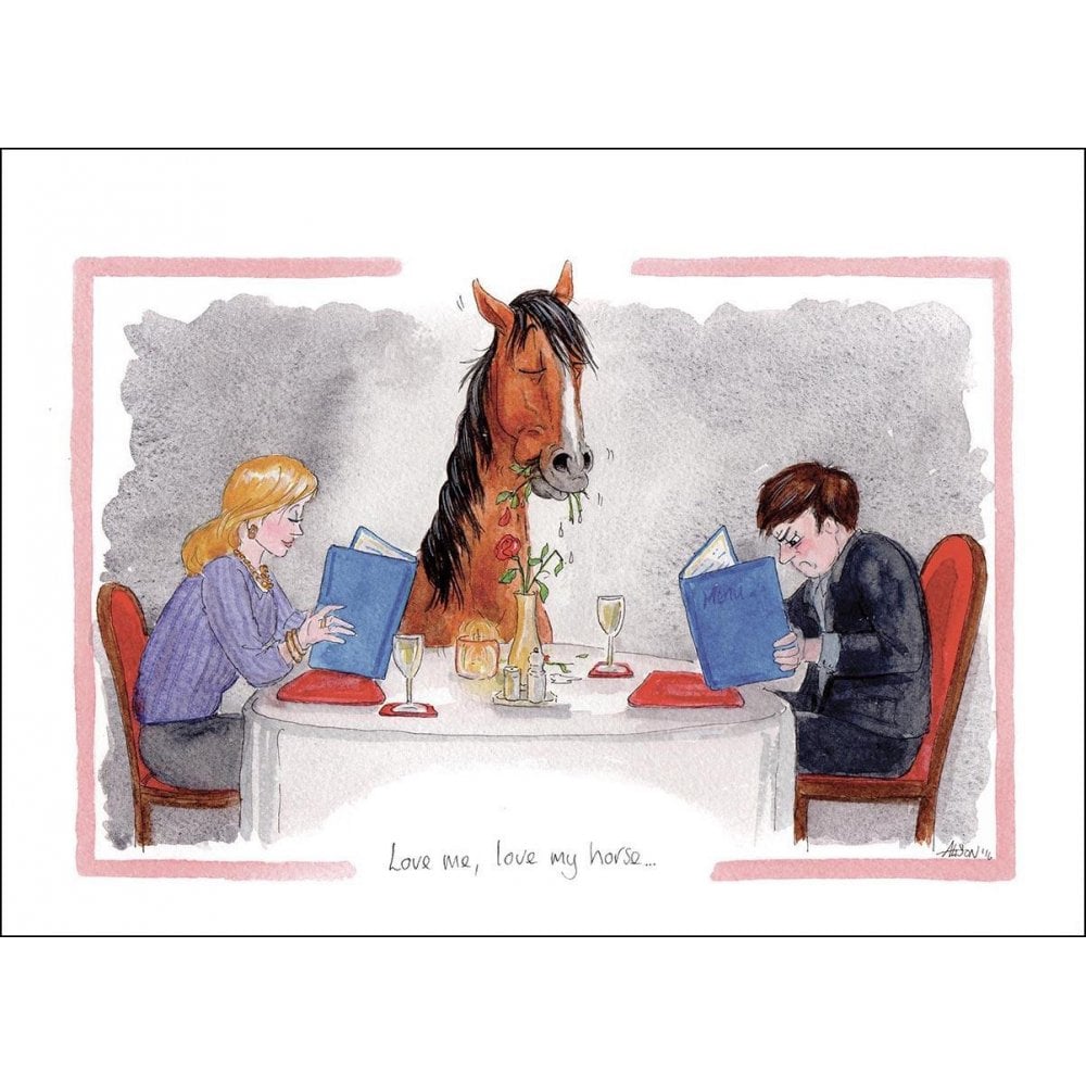 Splimple "Love Me, Love My Horse" Greetings Card