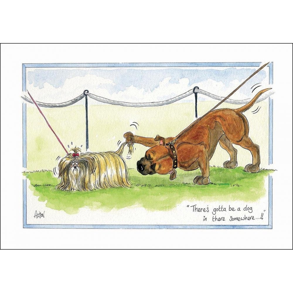 Splimple "Theres A Dog In There" Greetings Card