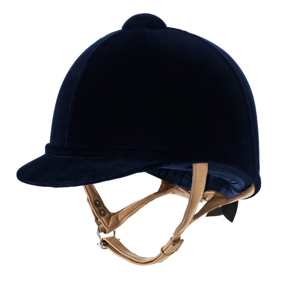 The Charles Owen Fian Velvet Riding Hat in Navy#Navy