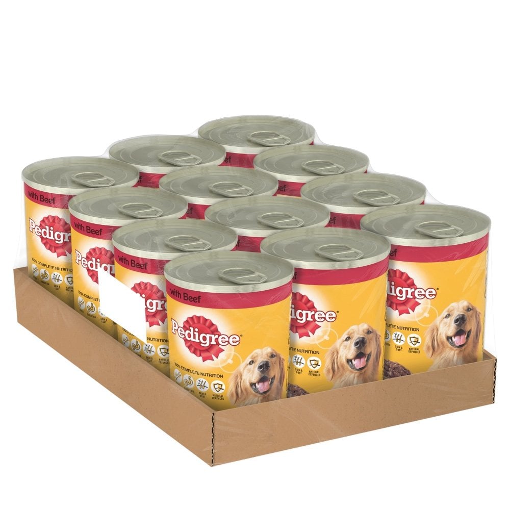 Pedigree Beef Chunks in Gravy for Dogs (12x400g Tins) 12 x 400g