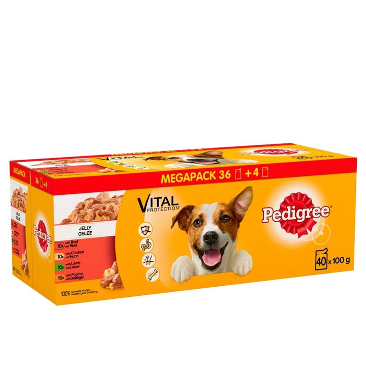 Pedigree Mixed Selection in Jelly Dog Food Pouches Mega Pack 40 x 100g