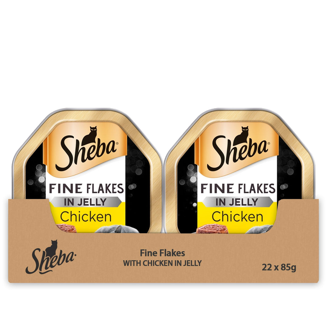 Sheba Fine Flakes Wet Cat Food with Chicken in Jelly Multipack 22 x 85g