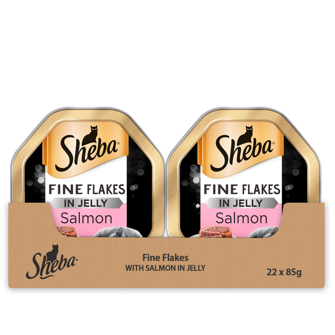 Sheba Fine Flakes Wet Cat Food with Salmon in Jelly Multipack 22 x 85g