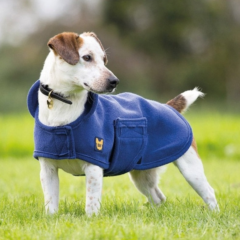 The Digby & Fox Dog Towel Coat in Navy#Navy