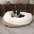 Scruffs Ellen Faux Fur & Tweed Donut Dog Bed