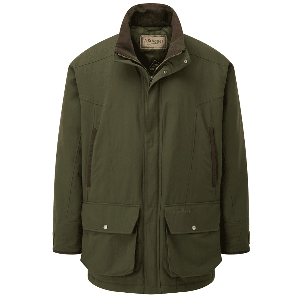 The Schoffel Mens Classic Ptarmigan Coat in Dark Green#Dark Green