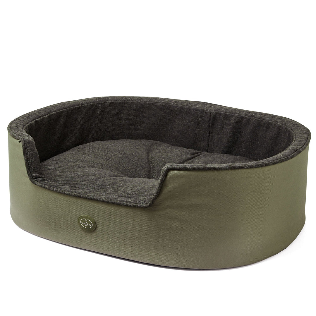 The Le Chameau Luxury Dog Bed in Dark Green#Dark Green