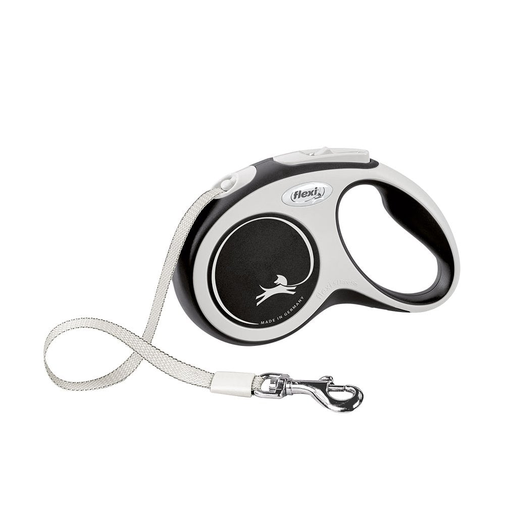 The Flexi Comfort Tape Retractable 5 Metre Dog Lead in Black#Black