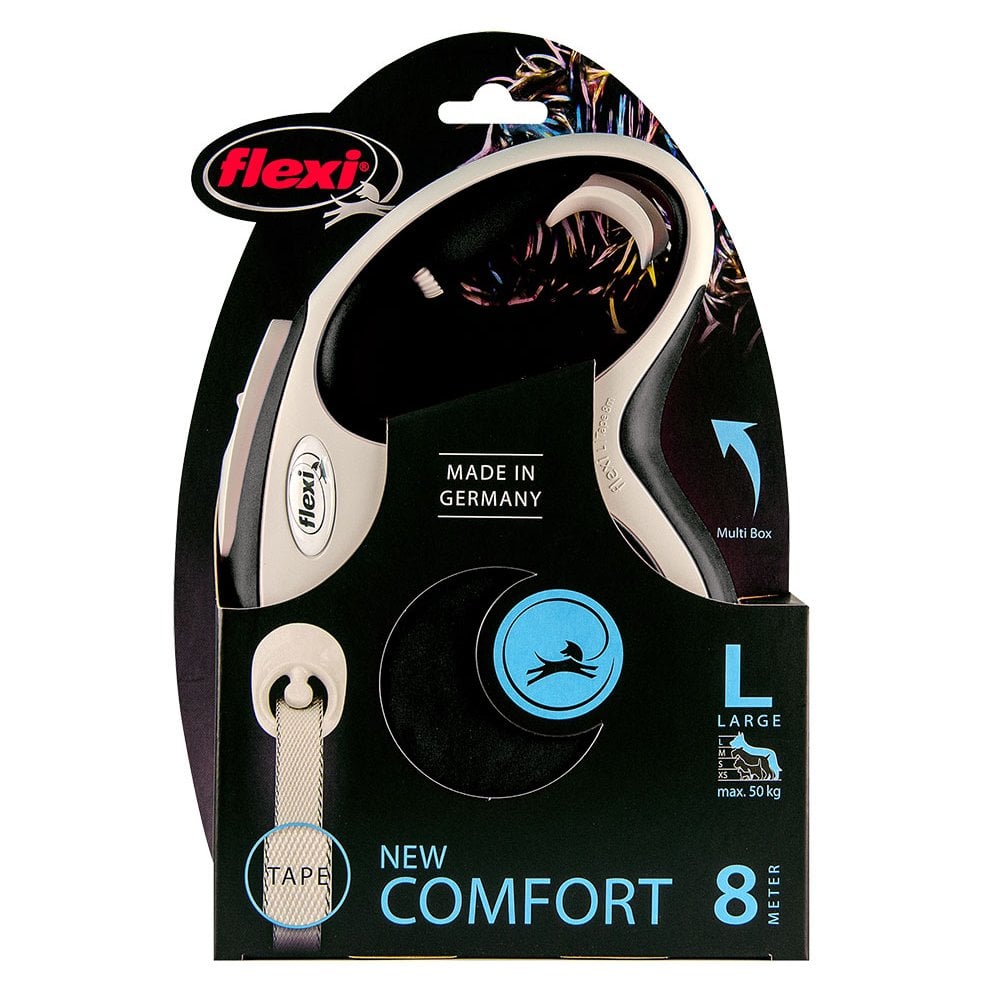 Flexi Comfort Tape Retractable 8 Metre Long Dog Lead