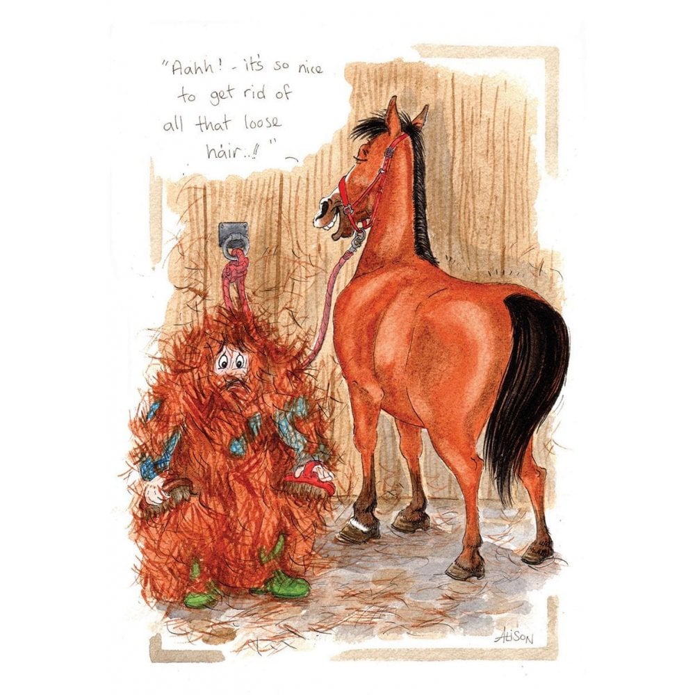 Splimple "Loose Hair" Horse Print Greeting Card