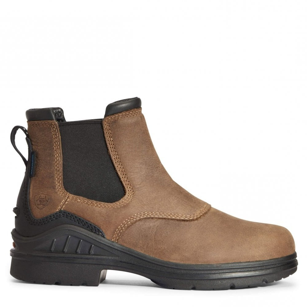 The Ariat Ladies Barnyard Twin Gore II Waterproof Yard Boot in Brown#Brown