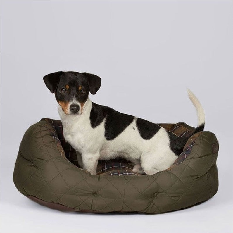 Barbour Classic Tartan Quilted Dog Bed