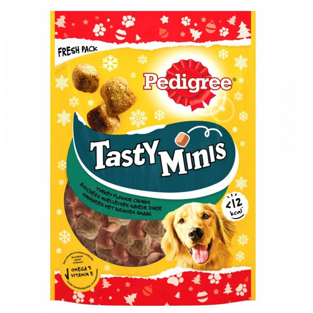Pedigree Christmas Tasty Minis Chewy Dog Treats 130g
