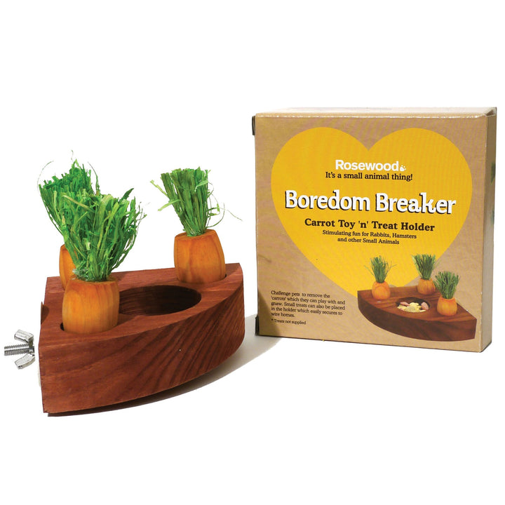 Bordom Breaker Carrot Toy & Treat Holder for Small Pets