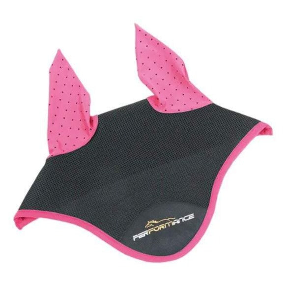 The Shires Performance Ear Bonnet for Horses in Raspberry#Raspberry