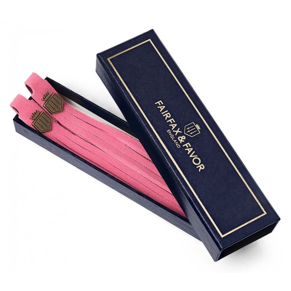 The Fairfax & Favor Ladies Suede Tassels in Bubblegum#Bubblegum